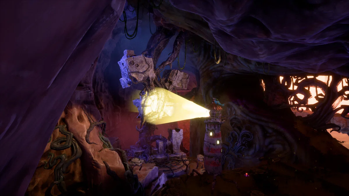 花のつぼみを照射すると