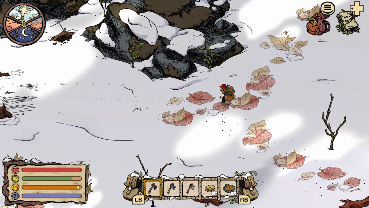 落ち葉が道しるべ