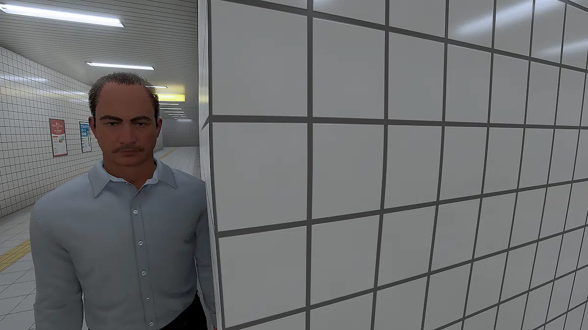 オジサンが目の前に